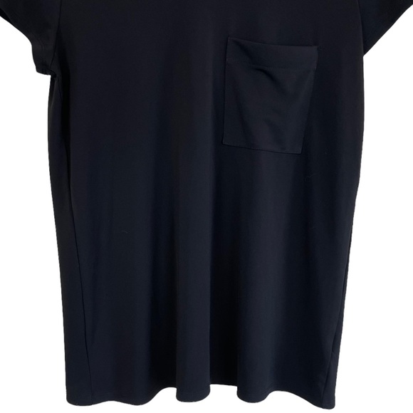 Express Gold Zipper Shoulder Stretchy Career Blouse Black Size Medium Spandex M - Picture 4 of 13